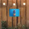 Ananas - Blauw - Tropisch - Vrolijk tuinposter los doek klein -sfeer1