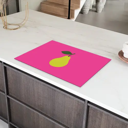 Illustratie - Fruit - Peer - Groen Inductie beschermer vinyl 3mm klein -sfeer8