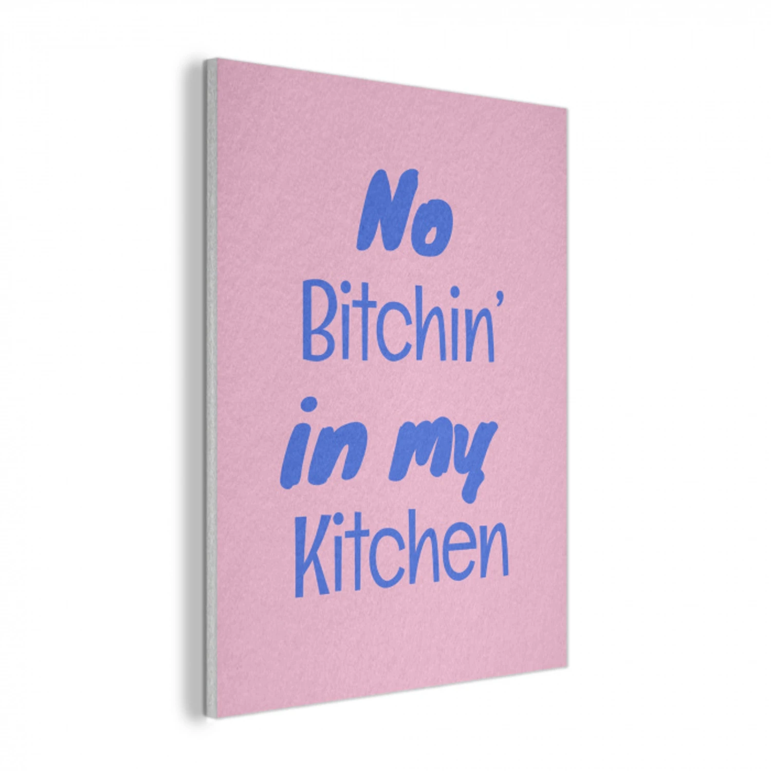 Quote - Blauw - Lettertype - Keuken PET vilt klein -3d