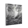 Bos - Hert - Zwart - Wit aluminium wit klein -3d