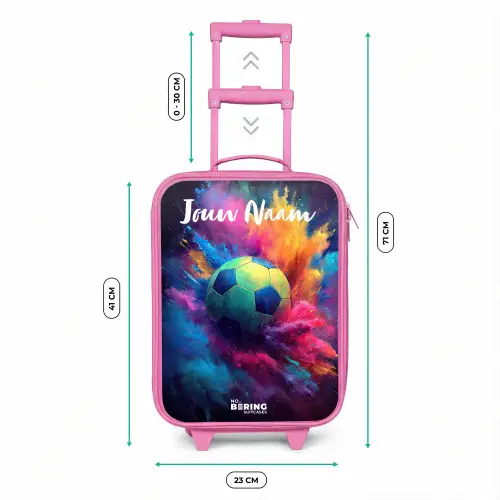 Neon - Bal - Kleurrijk Kinderkoffer - Roze klein -productfoto_formaten