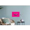 Banaan - Zebraprint - Roze Muursticker klein -plant