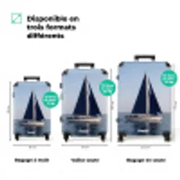 Zeilboot - Zee - Blauw NBS - Handbagage koffer - Volwassenen Unisex middel zzzzzzVergelijking_3FR