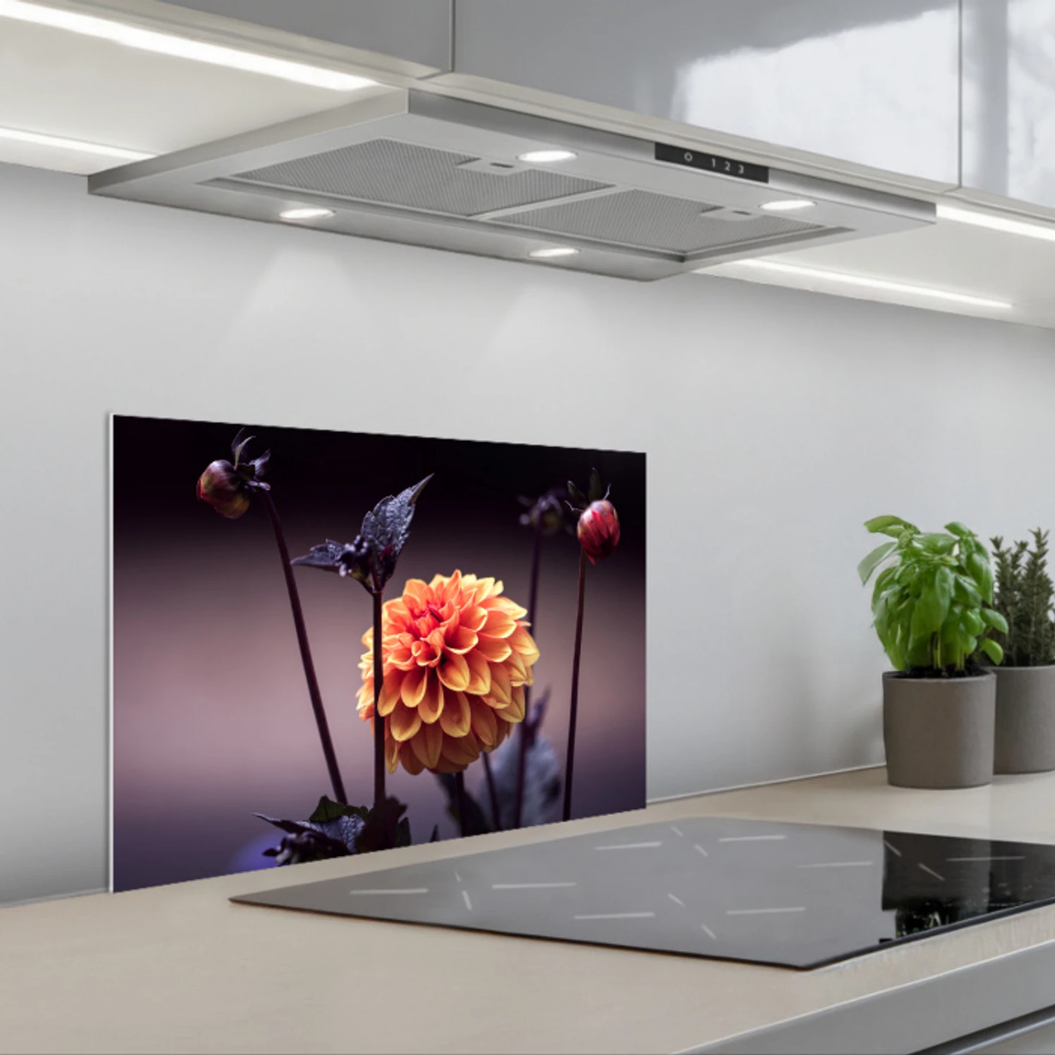 Bloemen - Chrysant - Macro - Planten keuken achterwand spatscherm klein -3d_schuin