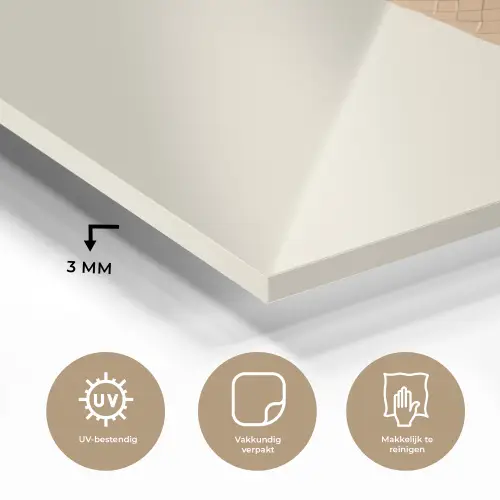Minimalistisch - Schepijs - Hoorntje - Beige plexiglas 5mm klein -sfeer2
