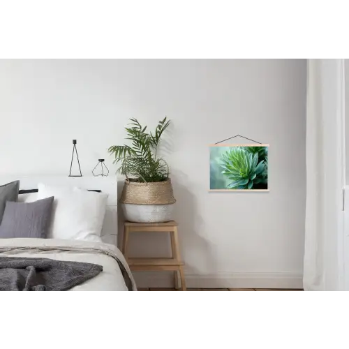 Blad - Plant - Groen - Textuur textielposter latten blank klein -woonkamer