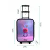 Roze harig monster met grote ogen Kinderkoffer - Zwart klein -productfoto_formaten