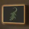 Krokodil - Groen - Tijgerachtig - Strepen Light Box met batterij (Wandlamp) middel -z3d_website