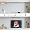 Neon - Letters - Vintage - Vrouw keuken achterwand spatscherm klein -voor_na_NL