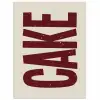 Red - Cake - Decoratie - Eten poster papier klein -3d