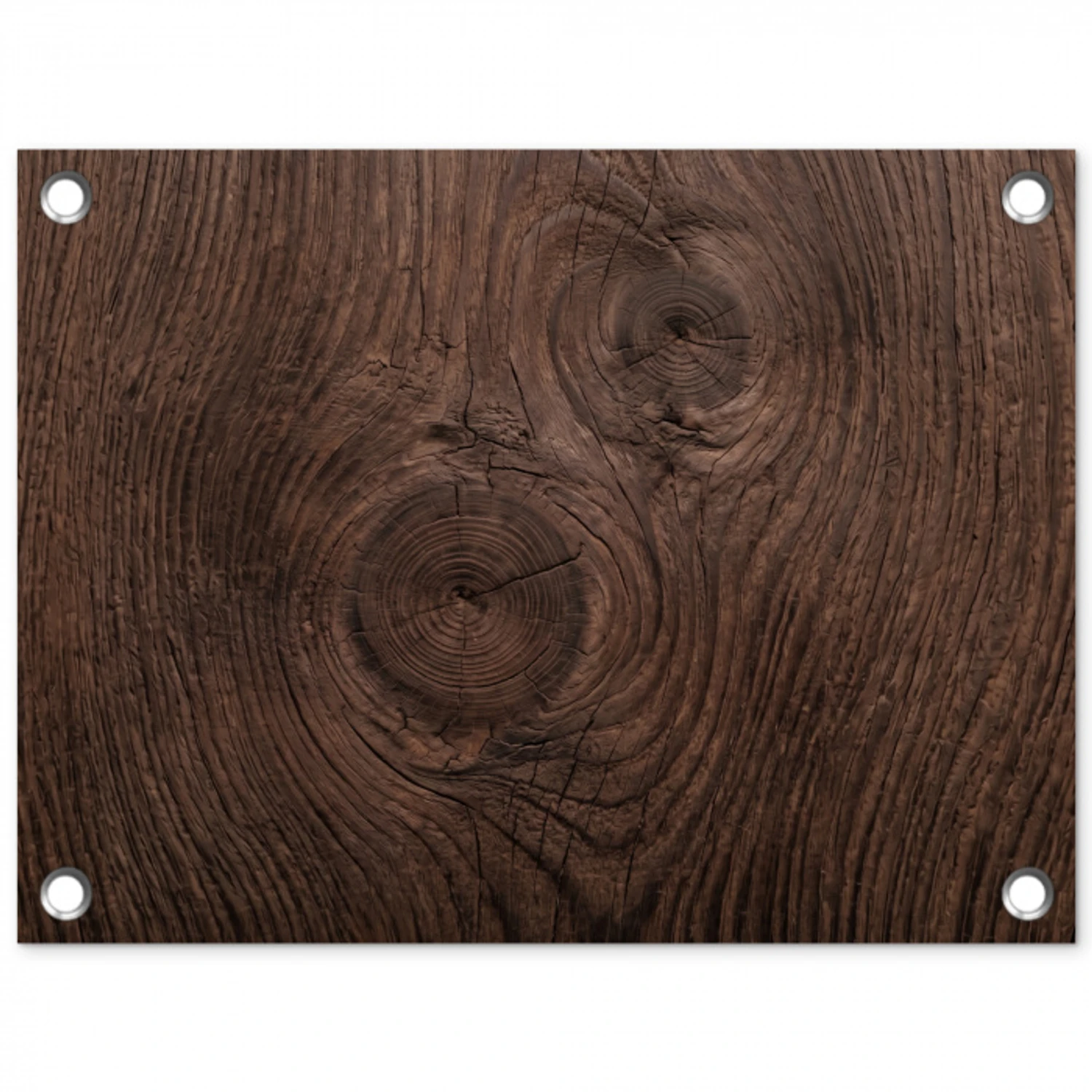Houtnerf - Textuur - Patroon - Bruin - Rustiek tuinposter los doek klein -3d