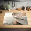 Zeilboot - Zee - Beige - Zon Inductie beschermer vinyl 3mm klein -sfeer5