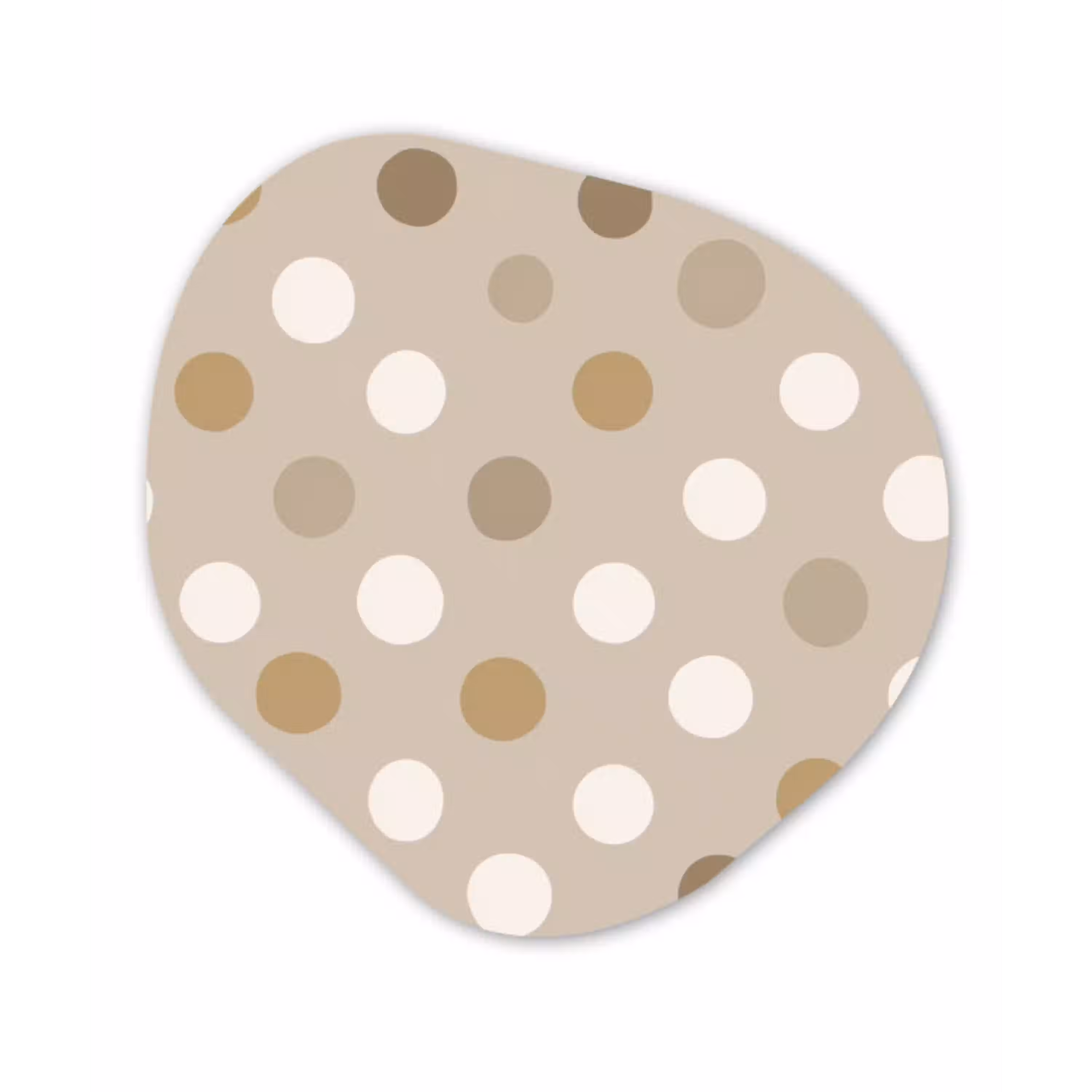 Polka - Dots - Beige Wandcirkel Organisch Forex 3mm klein 629 -3d