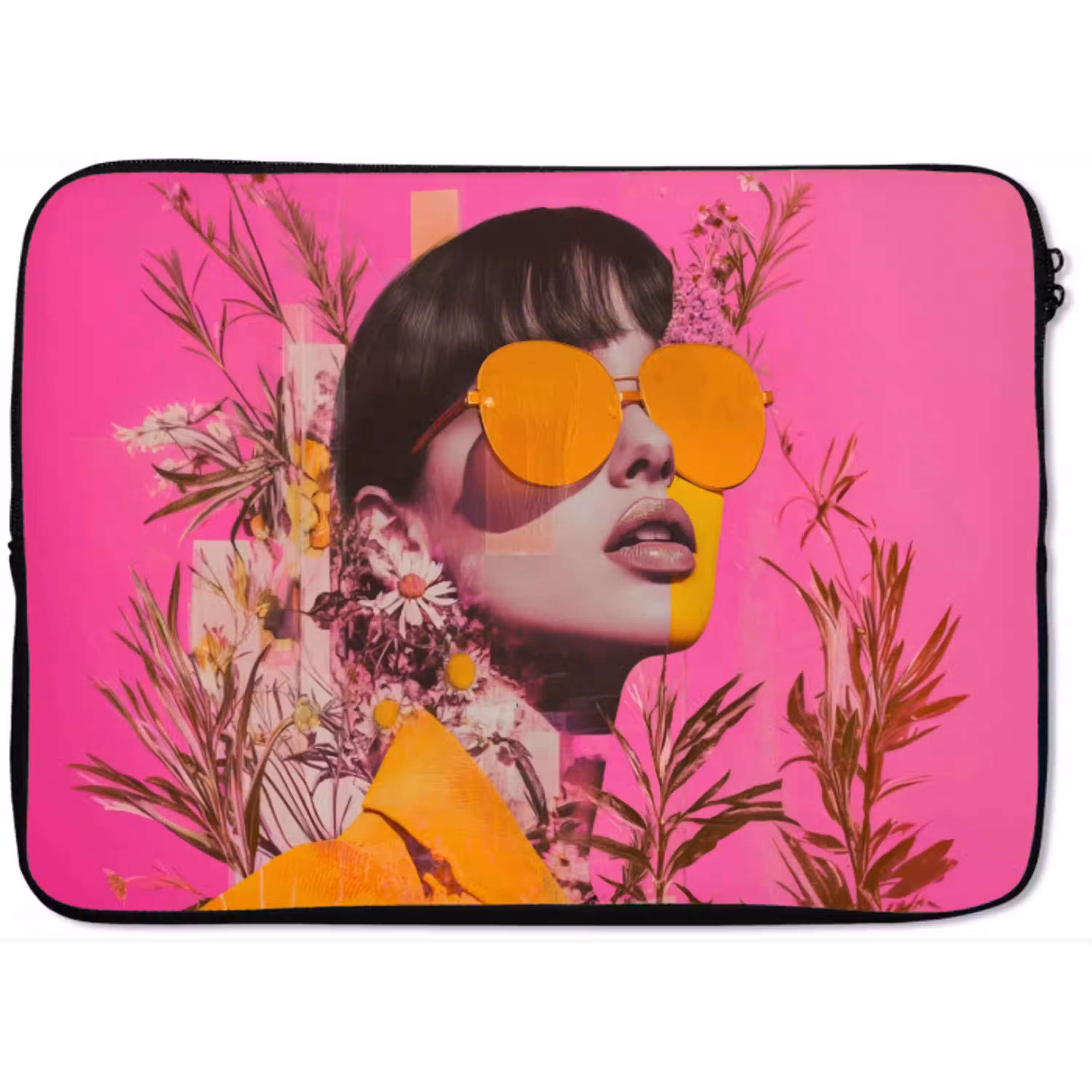 Zonnebril - Oranje - Vrouw - Planten laptophoes neopreen klein -zkaufland3dotto