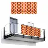 Geometrisch - Retro - Oranje Balkonbeschermer Duitsland klein 596 -3d