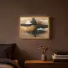 Modern - Zwart - Goud - Verf Light Box met batterij (Wandlamp) middel -sfeer4