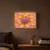 Dahlia - Bloem - Oranje Light Box met batterij (Wandlamp) middel -sfeer4
