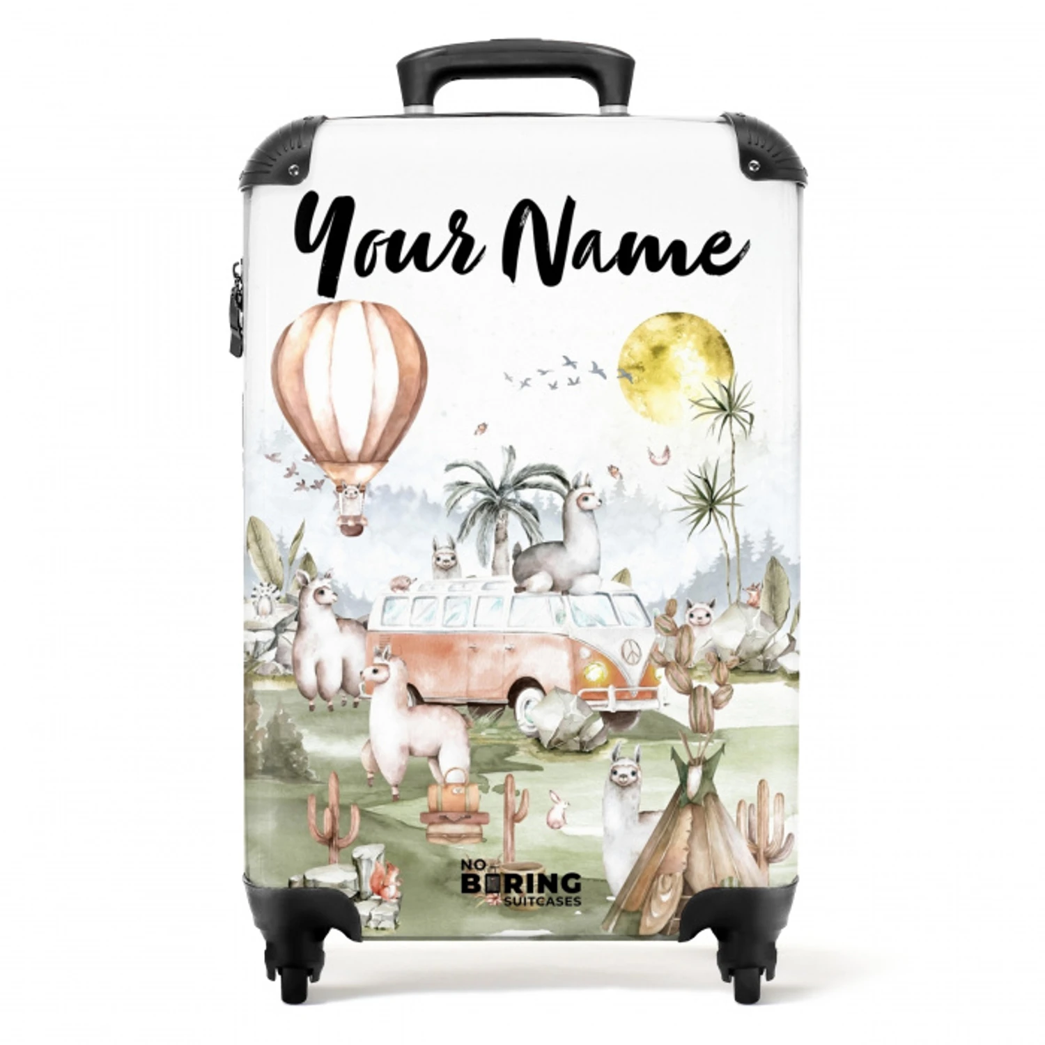 Alpaca avontuur NBS - Handbagage koffer - Kinderen Unisex middel -productfoto_recht