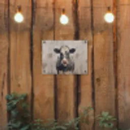 Koe - Portret - Dieren - Modern tuinposter los doek klein -sfeer1