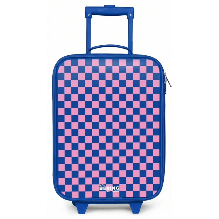 Blokjes - Blauw - Roze Kinderkoffer - Blauw klein -zz3dotto