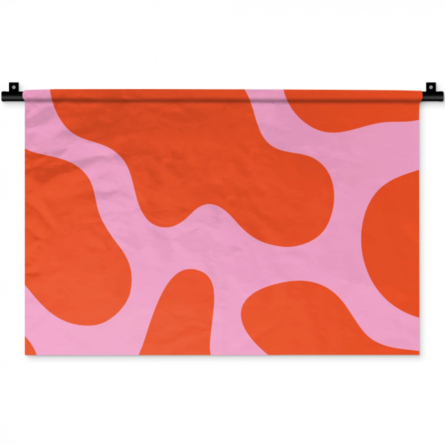 Vlekken - Rood - Roze - Patroon - Minimalistisch Wandkleed katoen klein -zz3d