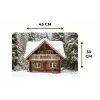 Huis - Bos - Winter - Natuur - Sneeuw Placemat vinyl groot -specs