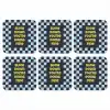 Patroon - Geblok - Blauw - Slow down you're doing fine onderzetter kurk middel -3d