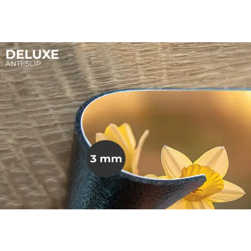 Bloemen - Geel - Wazig Placemat vinyl groot -closeup