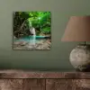 Jungle - Waterval - Planten - Water - Natuur aluminium wit klein -sfeer2
