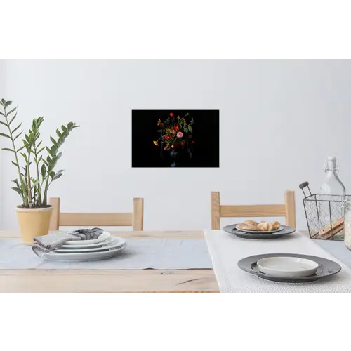 Bloemen - Bessen - Klassiek Muursticker klein -eettafel