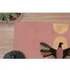 Illustratie - Vogel - Vlakken - Kleurrijk muismat rubber klein -closeup