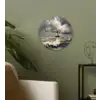 Vuurtoren - Golven - Storm Wandcirkel kunststof plaat 5mm dik klein -sfeer3
