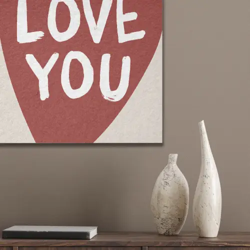 Loveyou - Hart - Rood PET vilt klein -sfeer6_closeup