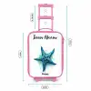 Blauwe Zeester op Witte Achtergrond Kinderkoffer - Roze klein -productfoto_formaten