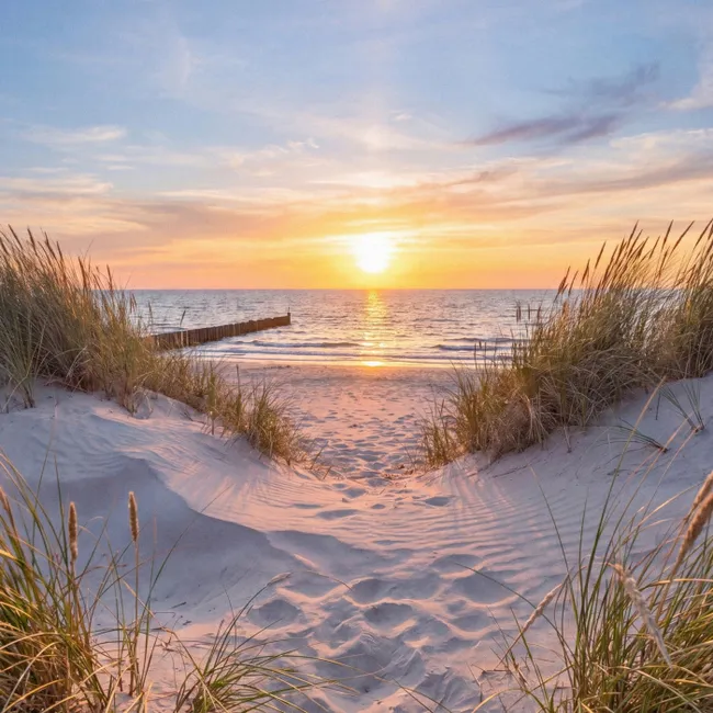 Behang - Strand - Zonsondergang - Natuur - Landschap