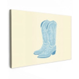 Illustratie - Cowboylaarzen - Patroon Tuinposter op houten frame 2 cm dik klein -3d