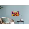 Zonnebril - Roze - Vrouw - Rietje Muursticker klein -plant