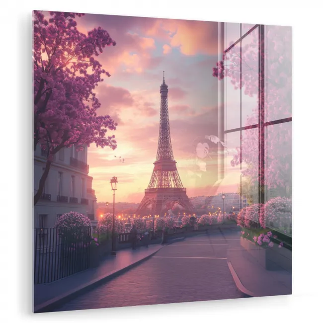 Eiffeltoren - Parijs - Roze plexiglas 5mm klein -zzzproduct_nieuw