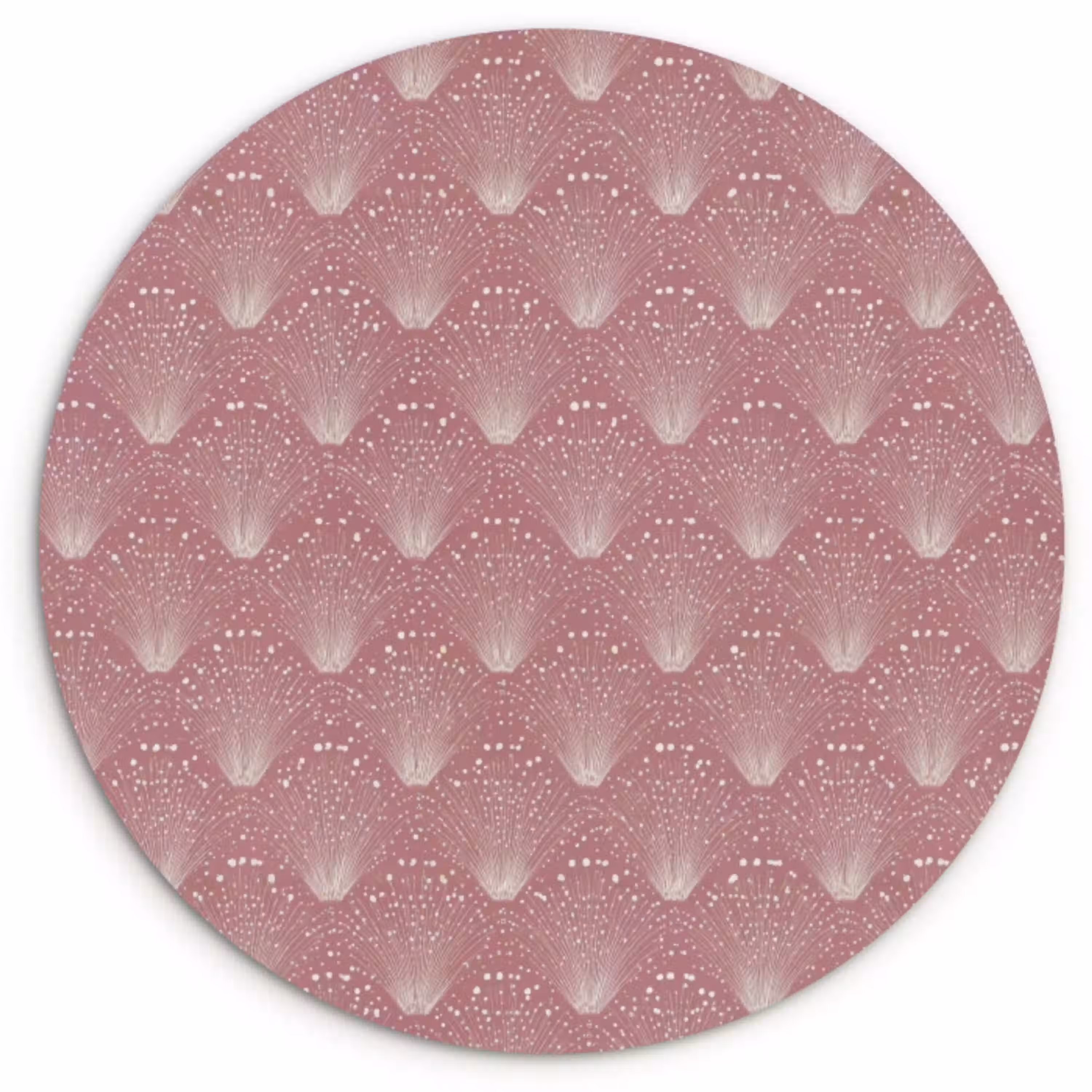 Trendy - Patroon - Roze Wandcirkel kunststof plaat 5mm dik klein 188 -3d