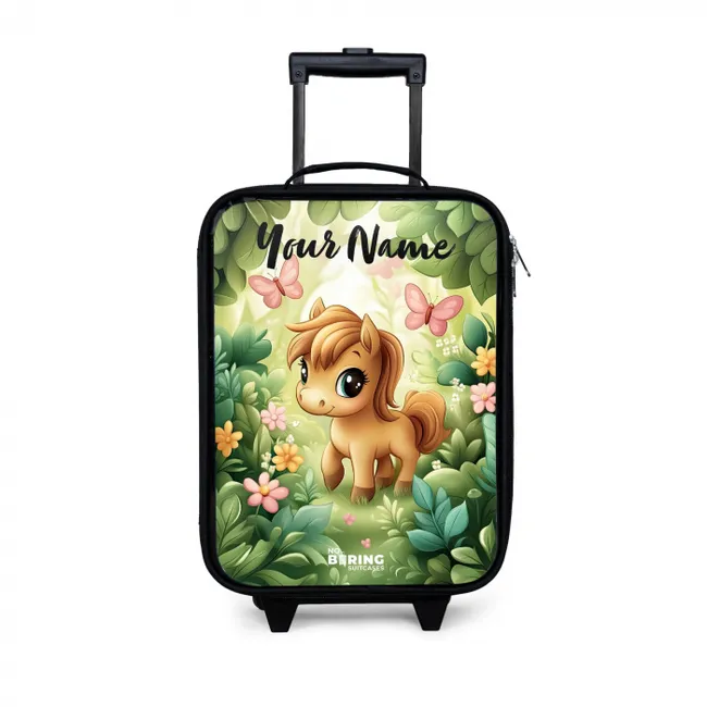 Kids' Suitcases with name - Horse - Flowers - Butterflies