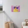 Zonnebril - Vrouw - Jas - Veren tuinposter los doek klein -sfeer8