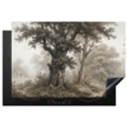 Natuur - Bos - Eik Inductie beschermer vinyl 3mm klein -3d