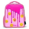 Verf - Smiley - Roze Kinderrugzak - Roze middel -3d