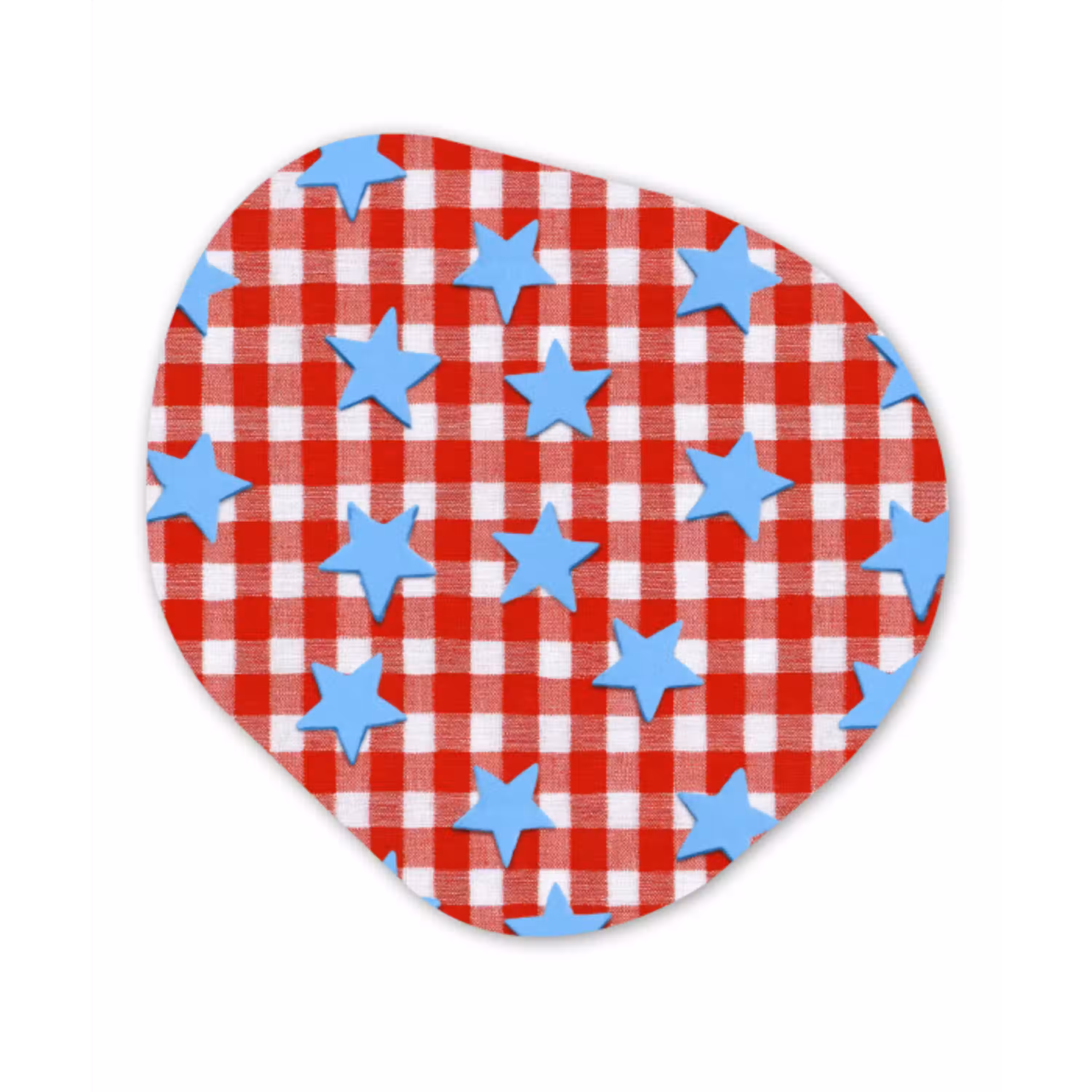 Ruit - Sterren - Rood Wandcirkel Organisch Forex 3mm klein 629 -3d