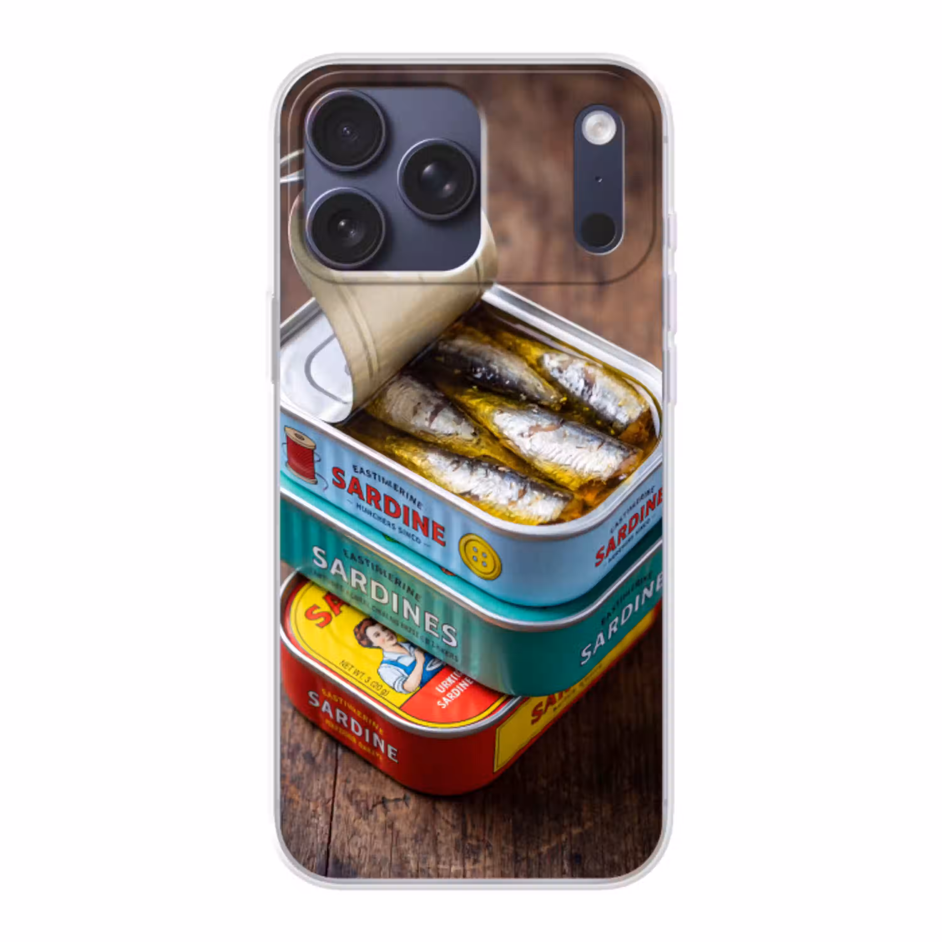 Vis - Blikjes - Keuken Telefoonhoesje iPhone 17 Pro Max klein -3d
