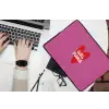 Girl power - Hart - Roze - Rood laptophoes neopreen klein -bureau