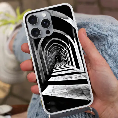 Gang - Bogen - Schaduw - Diepte Hoesje iPhone 16 Pro Max met koord klein -sfeer3