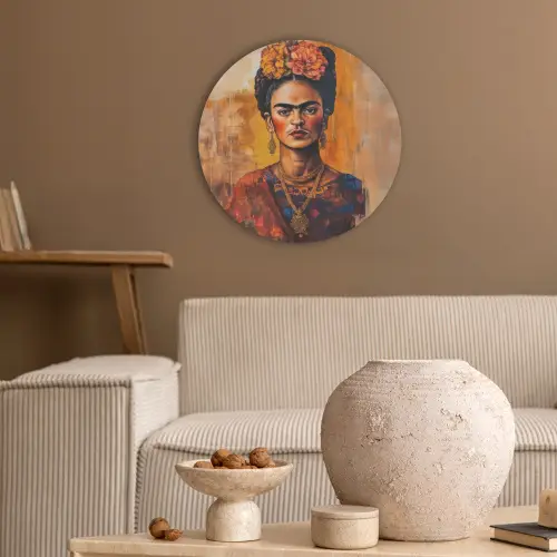 Portret - Sieraden - Schilderachtig Akoestische PET Vilt - Rond klein -sfeer1