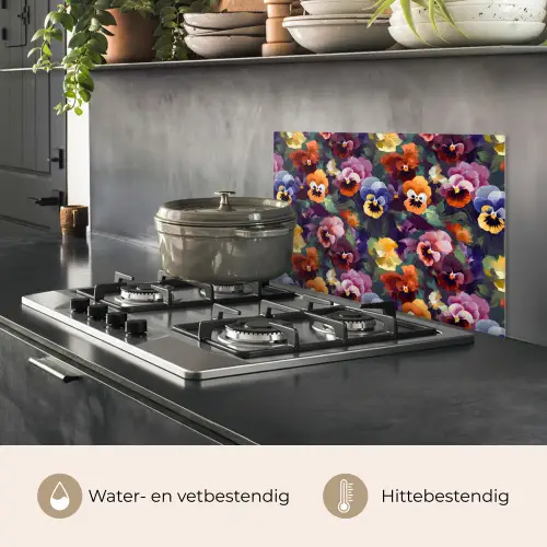 Viooltjes - Kleuren - Bloemblaadjes keuken achterwand spatscherm klein 900 -usp_NL