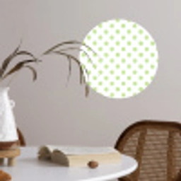 Dots - Klassiek - Groen Wandcirkel behangsticker klein 186 -sfeer3